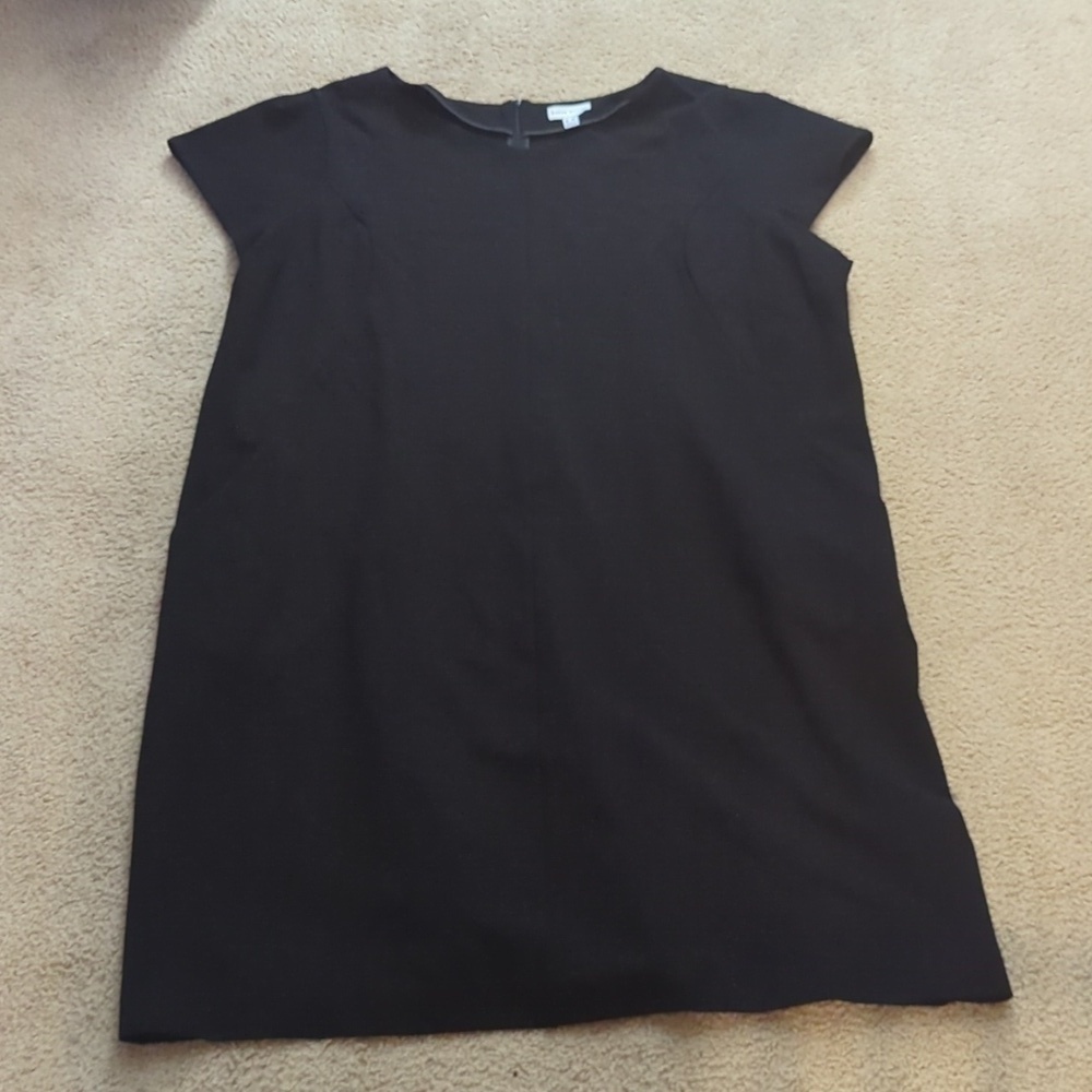 Susan Graver Black LBD Short Sleeve Straight Sheath Dress Size 3X